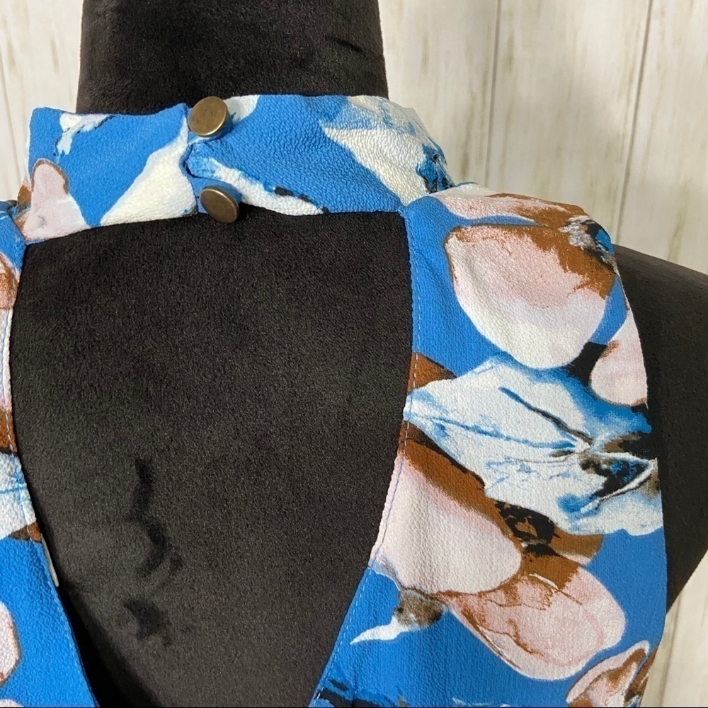 Peppermint Happy Blues shift choker floral dress NWT size small - Picture 5 of 12